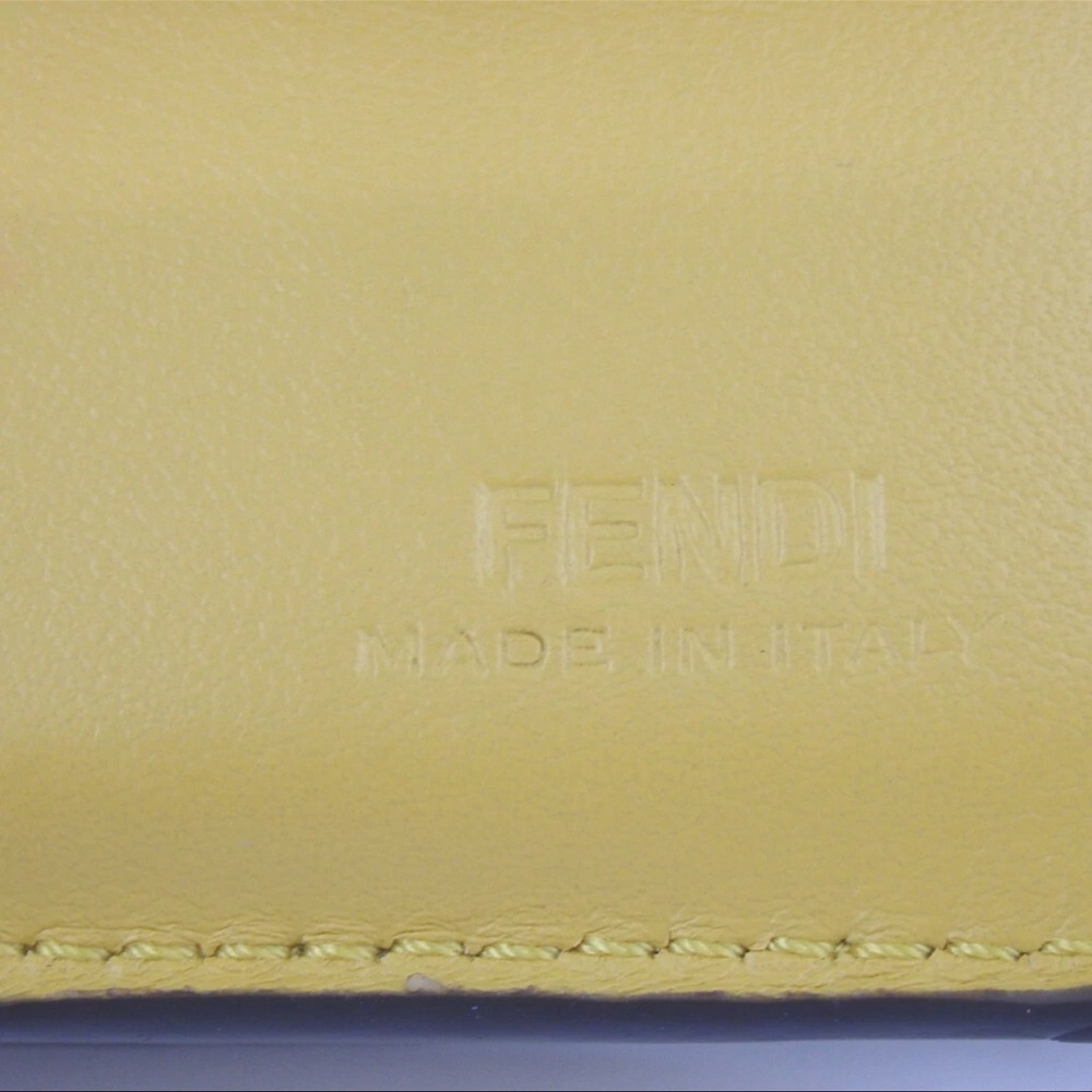 Vitello Cruise F is Fendi Bi-Color Embossed Compact Wallet - Picture 10 of 12